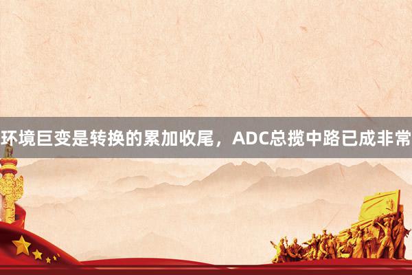 环境巨变是转换的累加收尾，ADC总揽中路已成非常