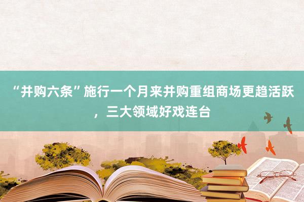 “并购六条”施行一个月来并购重组商场更趋活跃，三大领域好戏连台